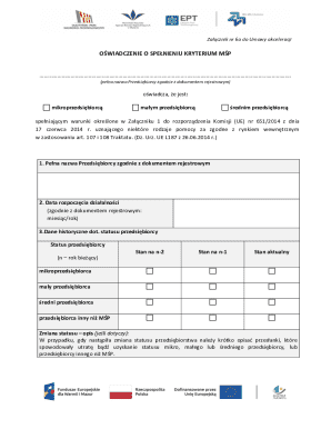 EU SME Status Declaration Form