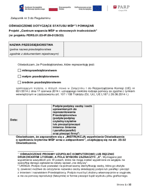 EU SME Status Declaration Form