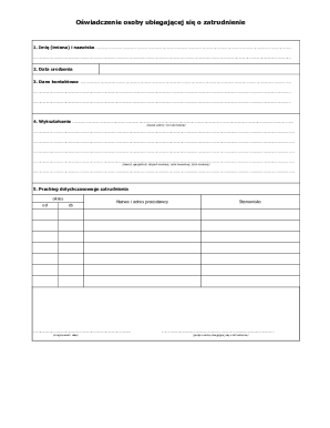 Job Application Declaration