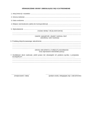 Employment Application Form