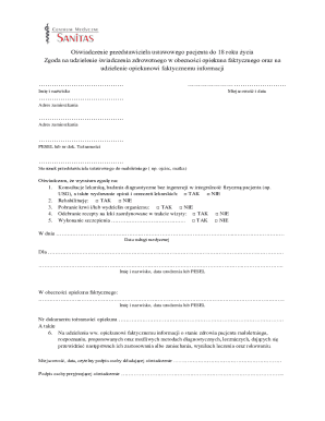 Medical Consent Form for Minors