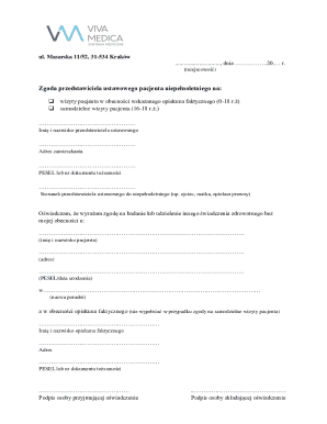 Medical Consent Form for Minor