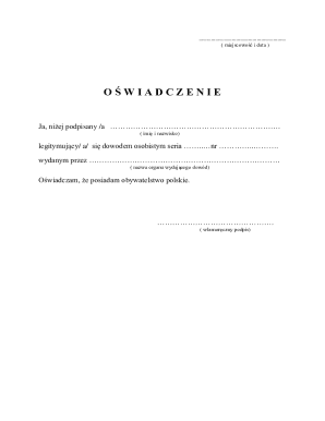 Polish Citizenship Affidavit