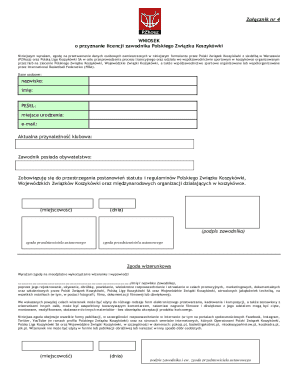 Polish Basketball Federation Player License Application