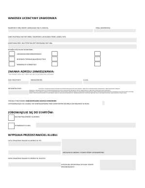 Polish Equestrian License Application