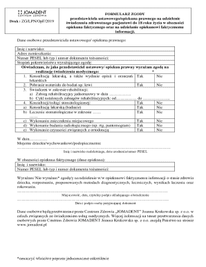 Medical Consent Form for Minors