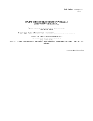 Health Declaration for Child's Sports Participation