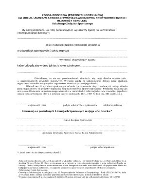 Parental Consent for School Sports Competition