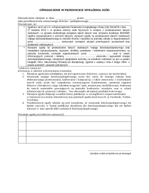 Consent Form for Child's Data Processing