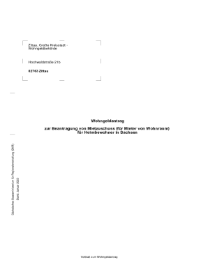 Sachsen Wohngeldantrag Form