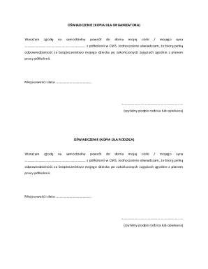 Child Independent Return Consent Form