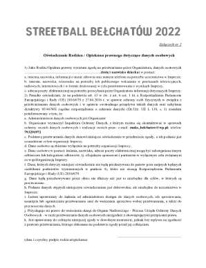 Parent Consent Form for Personal Data Processing