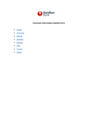 Customer Information Update Form