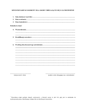 Job Application Form