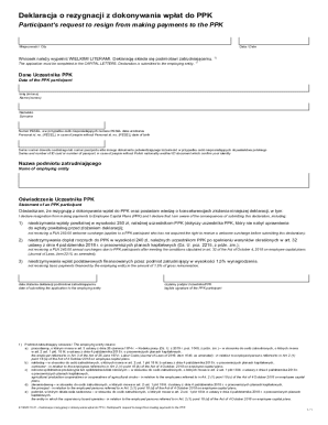 PPK Resignation Declaration Form