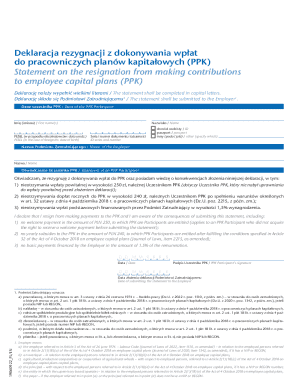 PPK Resignation Declaration Form