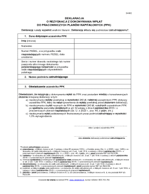 PPK Resignation Declaration Form