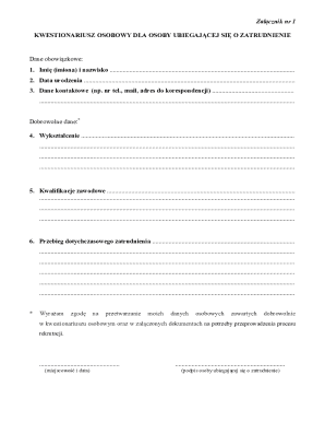 Employee Application Form