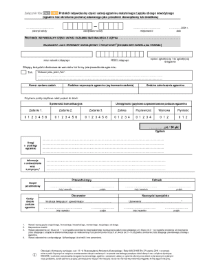 Polish Matura Oral Exam Protocol