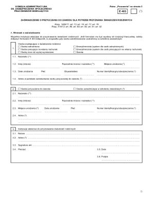EU Form E 403 Vocational Training Certificate