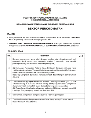 Malaysia Foreign Worker Employment Application