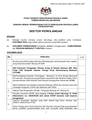 Malaysia Foreign Worker Quota Application Form