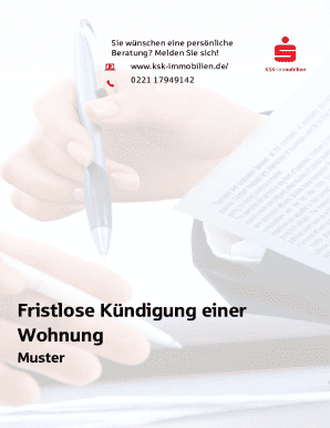 Fristlose Kündigung Wohnung Muster