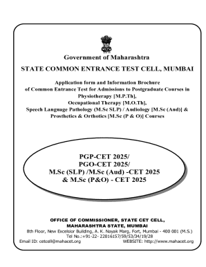 Maharashtra Postgraduate CET Application Form