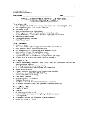 Physical Therapy Prescription Form