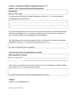 Begleitetes Fahren ab 17 Application