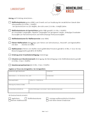 German Firearm License Application