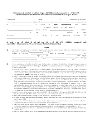 Italian Legal Declaration Form