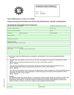 Kleiner Waffenschein Application