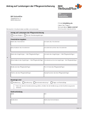 German Long-Term Care Insurance Application