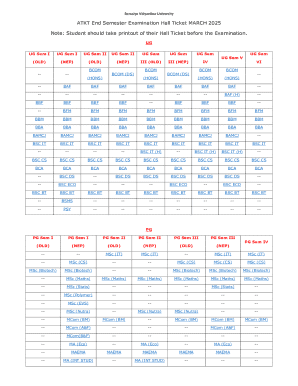 Somaiya Vidyavihar University ATKT Hall Ticket
