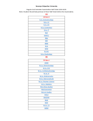 Somaiya University End Semester Hall Ticket