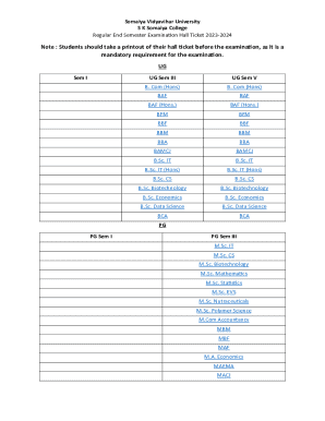 Somaiya University Exam Hall Ticket