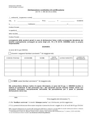 Italian Anti-Mafia Declaration Form