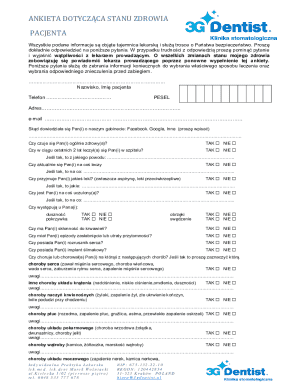 Health Status Questionnaire