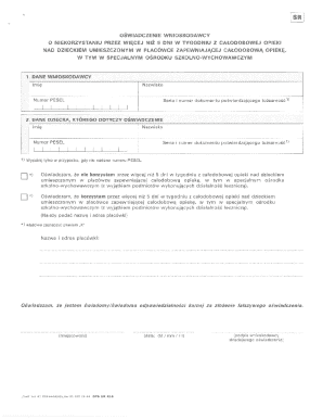 Polish Childcare Declaration Form