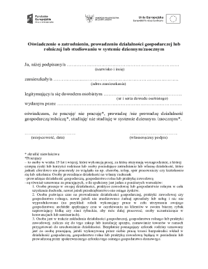 Employment or Business Activity Declaration Form