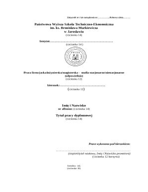 Diploma Thesis Cover Page