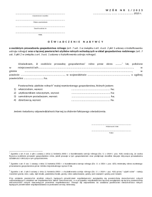 Polish Farm Declaration Form