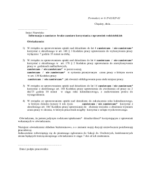 Parent's Declaration of Parental Leave Rights