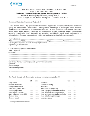 Anesthesiology Consent Form