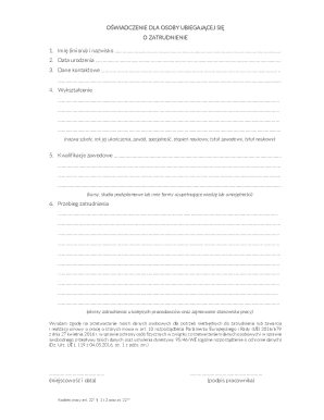 Employment Application Form