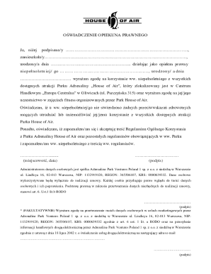 Legal Guardian Consent Form