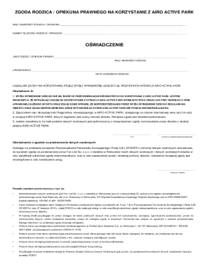 Parent Consent Form for Airo Active Park