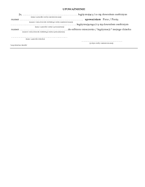 Authorization Letter for Child's Document