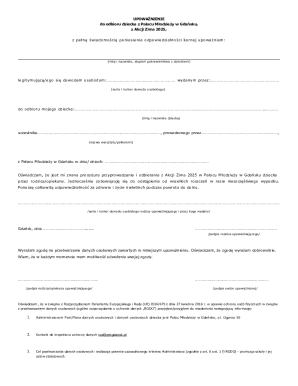 Child Pickup Authorization Form